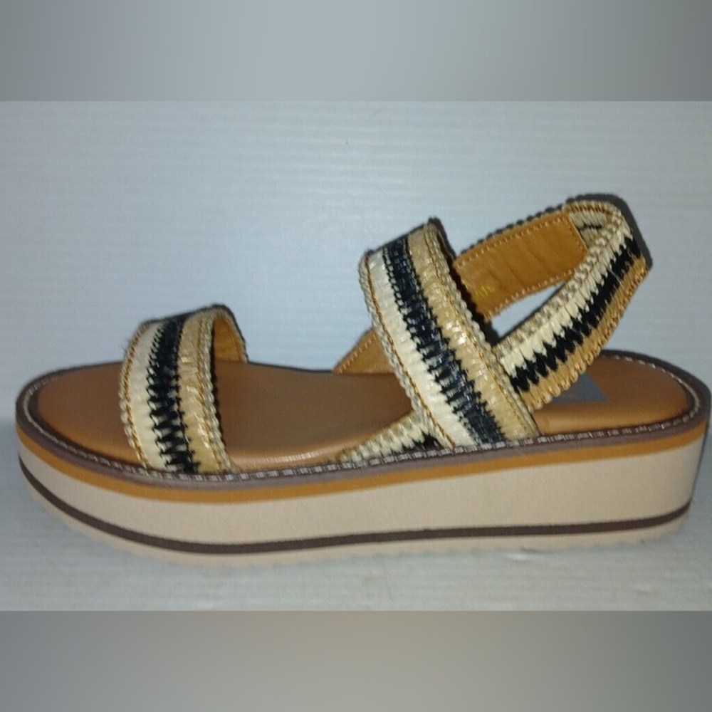 Dolce Vita Yosemite Braided Two-Strap Platform Sandal in Black & Natural - Picture 2 of 4